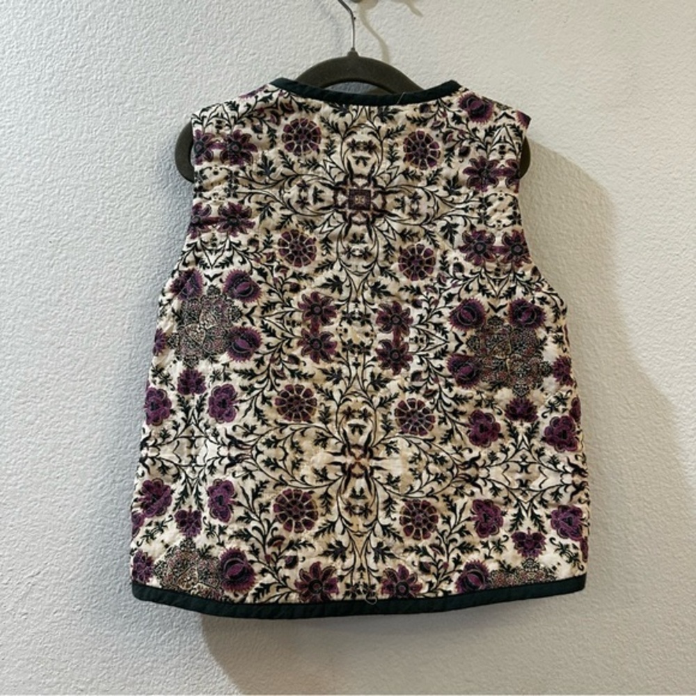 ZARA KIDS FLORAL PRINT QUILT VEST Green‎ Size 4-5Y NWOT - Picture 7 of 10